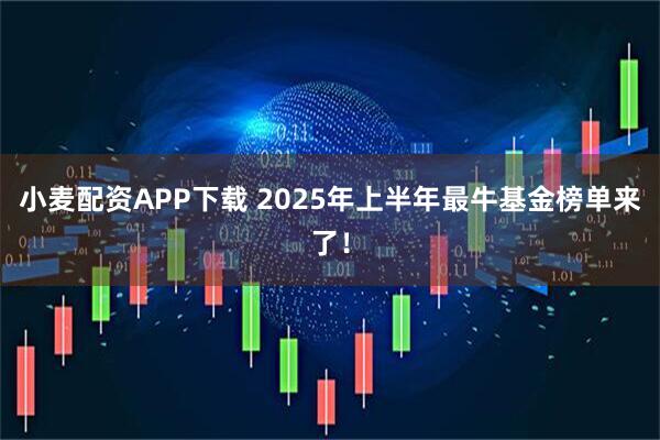 小麦配资APP下载 2025年上半年最牛基金榜单来了！